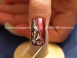 Nail art bouillons in gold