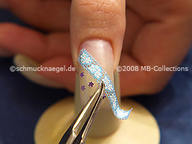 Nail sticker and the tweezers