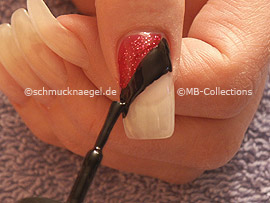 Nail polish in the colour black