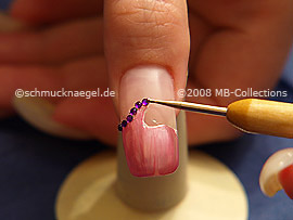 strass stones in dark violet