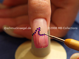 strass stones in dark violet