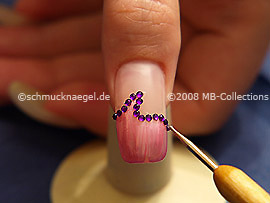 strass stones in dark violet