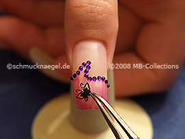 3D nail art sticker and the tweezers