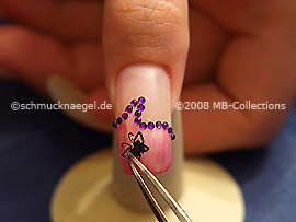 3D nail art sticker and the tweezers