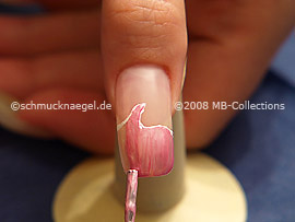 Nail lacquer in the colour pink