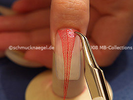 Skeleton leaf and tweezers