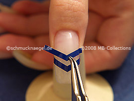French manicure templates V-shaped and the tweezers
