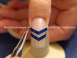 French manicure templates V-shaped and the tweezers