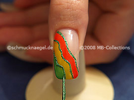 Nail art liner in the colour green-Glitter