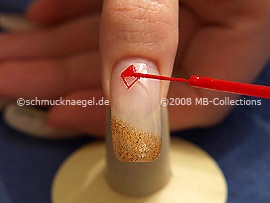 Nail art pen in the colour red