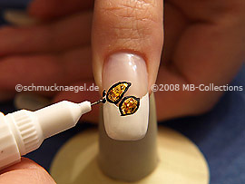 Nail art pen in the colour black