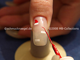 Nail art liner in the colour red
