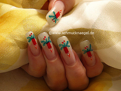 Advent decoration for the fingernails