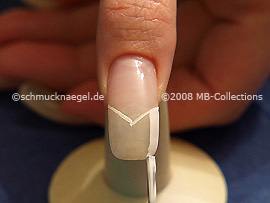 Nail lacquer in the colour white