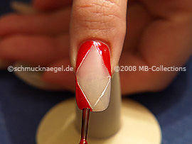 Nail lacquer in the colour red