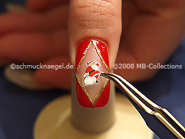 Santa claus christmas sticker and the tweezers