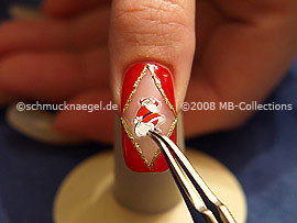 Santa claus christmas sticker and the tweezers