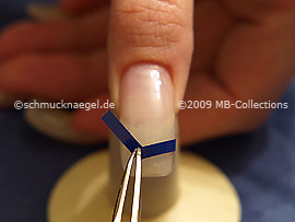 French manicure templates V-shaped and the tweezers