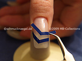French manicure templates V-shaped and the tweezers