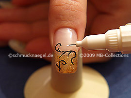 Nail art pen in the colour black