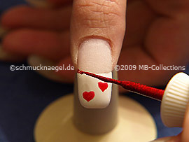 Nail art liner in the colour red-Glitter
