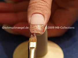 By Synthetic fingernails also paint the edge of the fingernail.