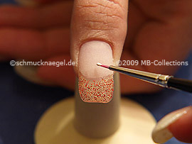 Nail art brush and colour gel in white