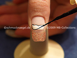 Nail art liner in the colour black