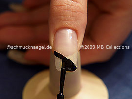 Nail lacquer in the colour black