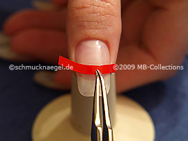 French manicure templates classic und tweezers