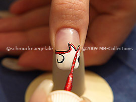 Nail art liner in the colour red-Glitter