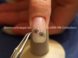 3D nail art sticker and the tweezers