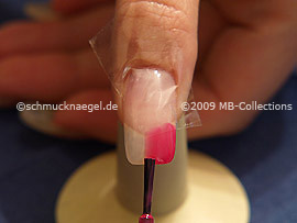 Nail lacquer in the colour pink