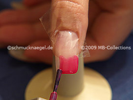 Nail lacquer in the colour pink