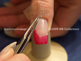 Tweezers and clear adhesive tape