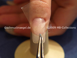 Clear adhesive tape and tweezers