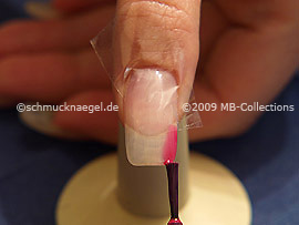 Nail lacquer in the colour pink