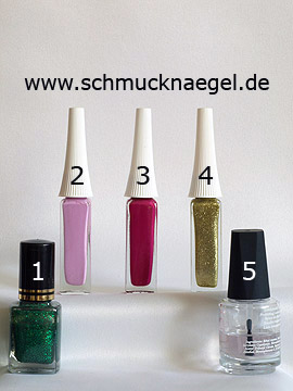 Products for the fingernail motif with glitter nail lacquer - Nail polish, Nail art liner
