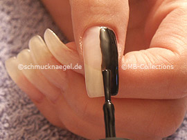 Nail polish in the colour black