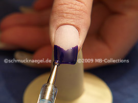 By Synthetic fingernails also paint the edge of the fingernail.