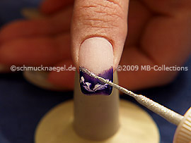 Nail art liner in the colour silver-Glitter