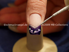 Nail art liner in the colour silver-Glitter