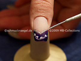 Nail art liner in the colour silver-Glitter