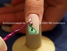 Nail art liner in the colour fuchsia-Glitter