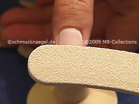 Abrade the fingernail