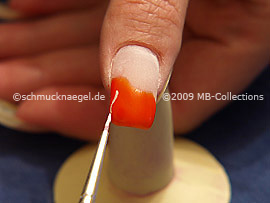 Nail art brush and colour gel in white