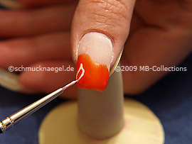 Nail art brush and colour gel in white