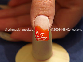 Nail art brush and colour gel in white