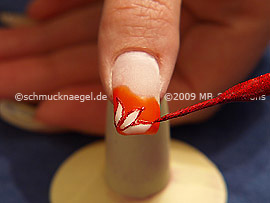 Nail art liner in the colour red-Glitter