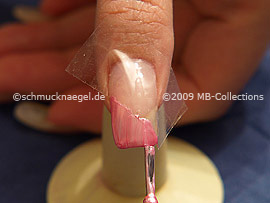 Nail lacquer in the colour pink